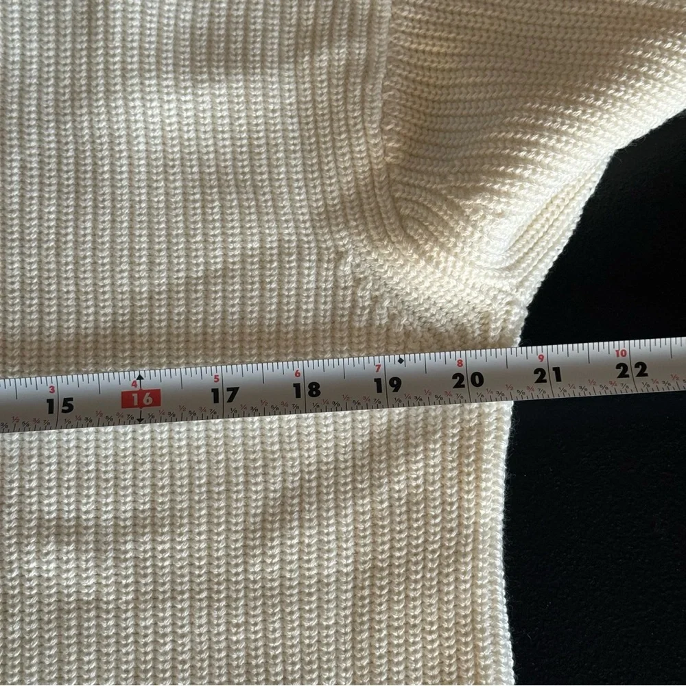 J Crew Ribbed Turtleneck Sweater‎ Womens XS Relaxed Ivory Knit Pullover BB427